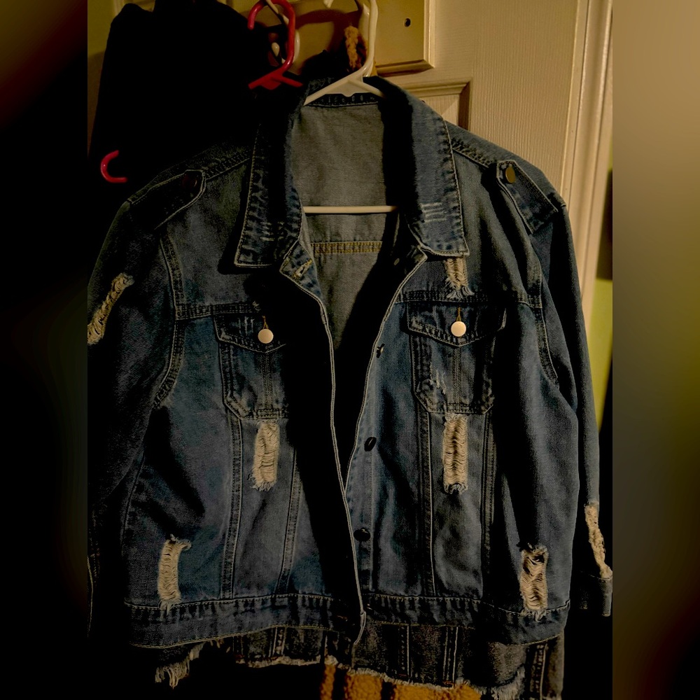 Distressed Denim Jacket